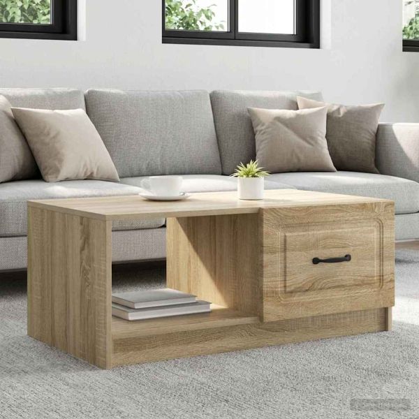 Масичка за кафе Дъб сонома 90 x 50 x 37 см Инженерна дървесина