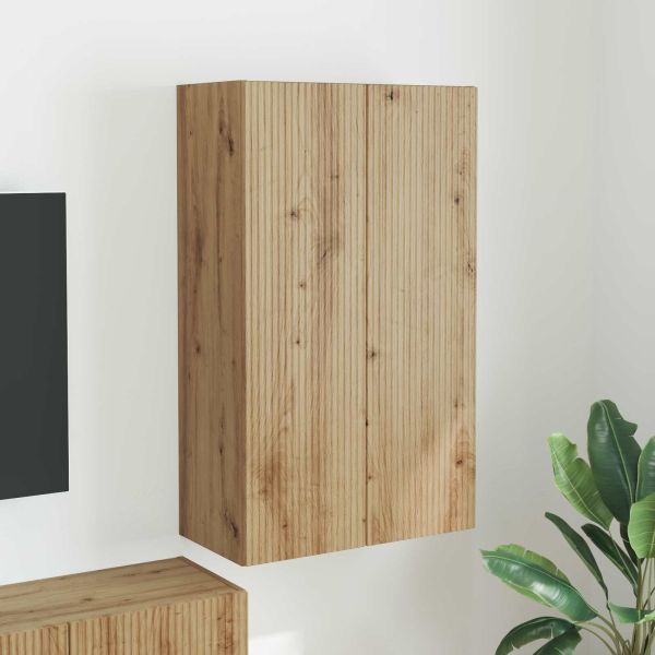 TV стенен шкаф Дъб 59,5 x 31 x 100 см Инженерно дърво