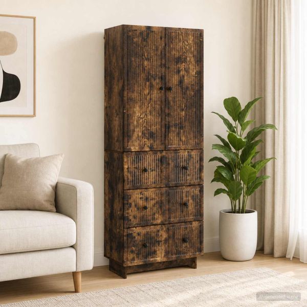 Комплект шкафове 2 pcs 66 x 34,5 x 90 см Инженерна дървесина