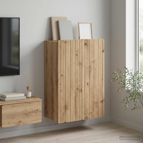 Стенно шкафче 66 x 34,5 x 92 см Инженерна дървесина Дъб артизан