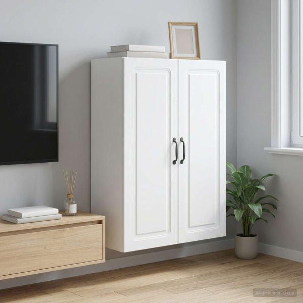 Стенно шкафче 66 x 34,5 x 90 см Инженерна дървесина Бяло