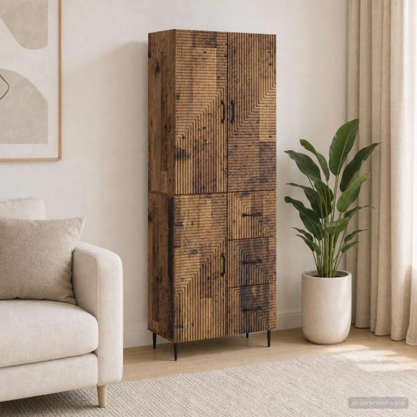 Комплект шкафове 2 pcs Старо дърво 66 x 34,5 x 89,5 см
