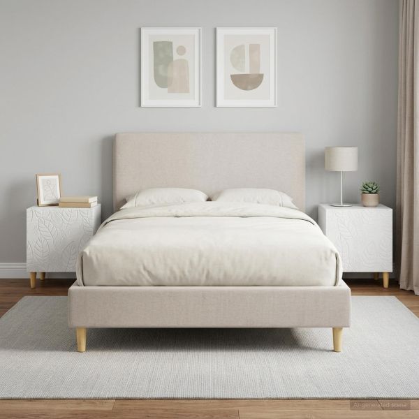 Нощно шкафче 2 pcs Бяло 43 x 34,5 x 50 см Инженерна дървесина