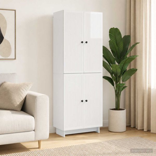 Комплект шкафове 2 pcs Бял гланц 66 x 34,5 x 90 см