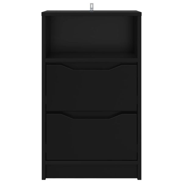 Нощни маси 2 pcs Черно 40 x 30 x 467 см Инженерно дърво