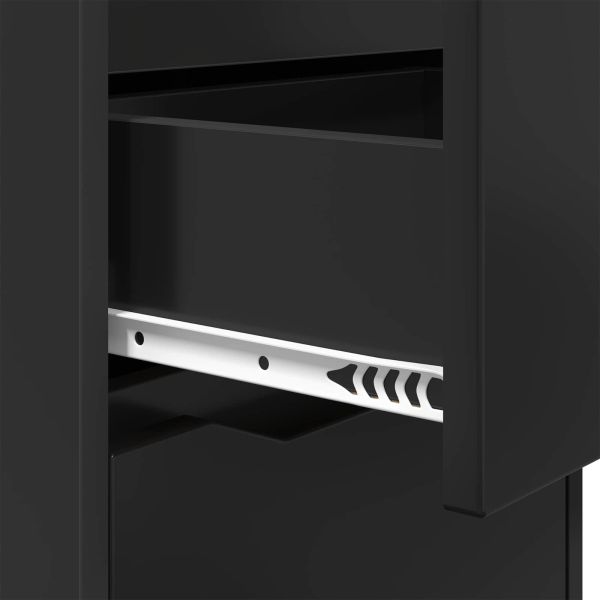 Нощни маси 2 pcs Черно 40 x 30 x 467 см Инженерно дърво