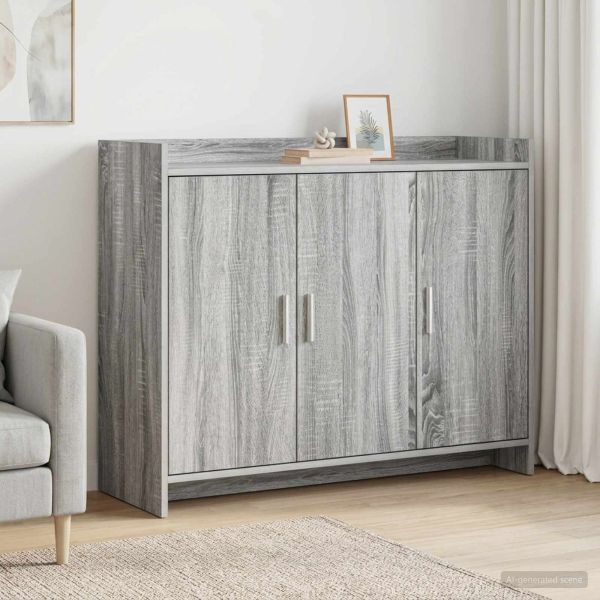 Служебен шкаф Сив Сонома 98,5 x 33 x 80 см Инженерна дървесина