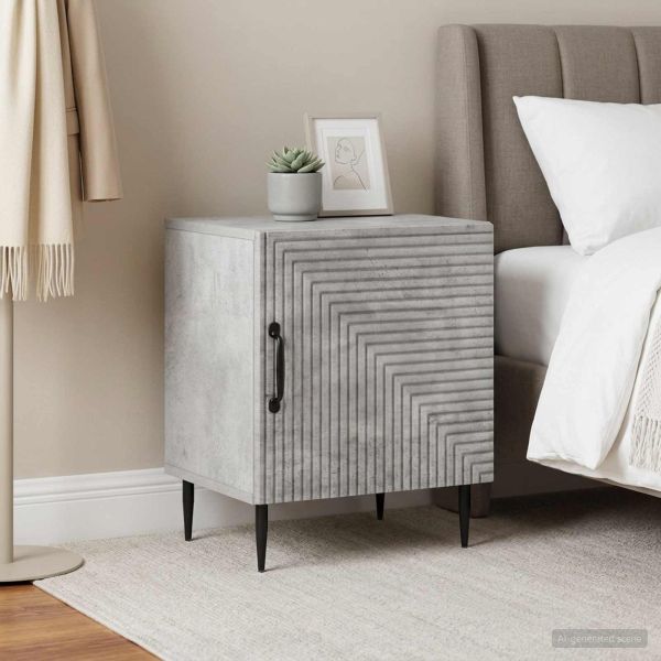 Нощен шкаф 2 pcs Бетонно сиво 43 x 34,5 x 50 см