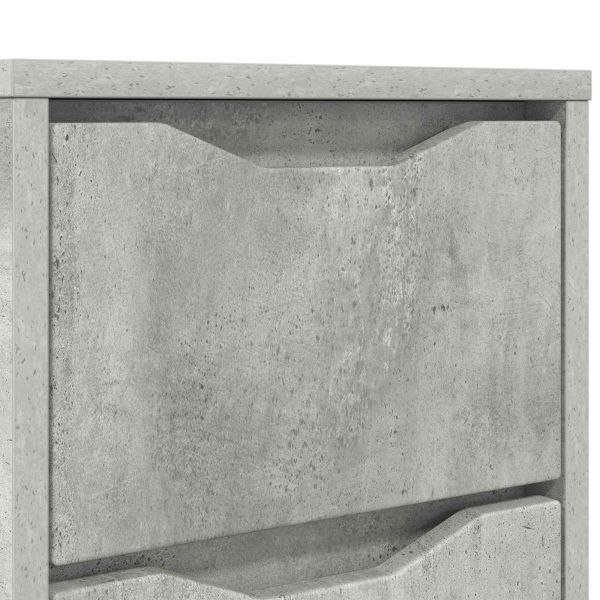Нощно шкафче Циментено сиво 30,5 x 30 x 43 см Инженерно дърво