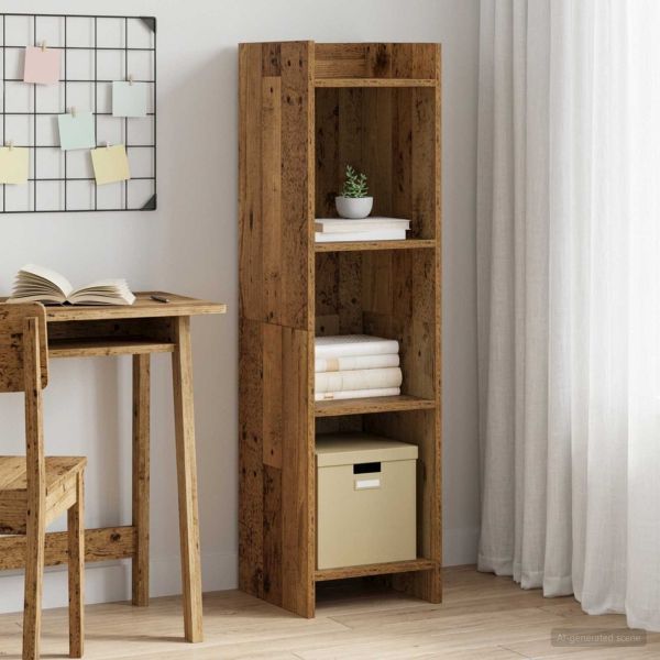 Библиотека Старо дърво 30 x 30 x 111 см Инженерна дървесина