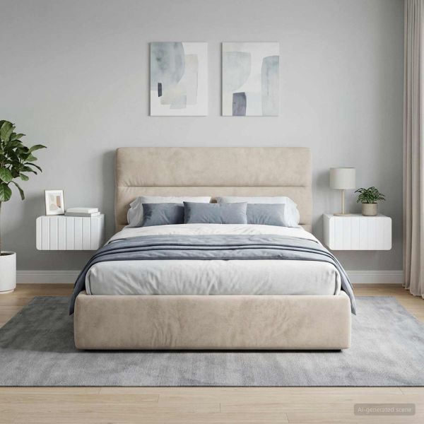 Спален шкаф с монтаж на стена 2 pcs Бяло 49 x 34,5 x 24 см