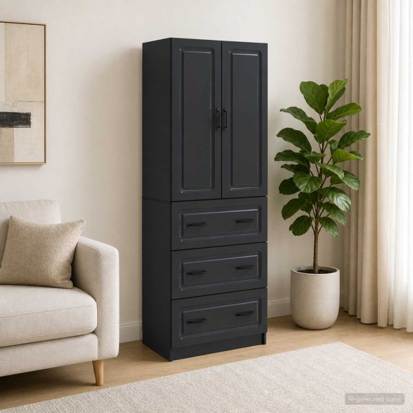 Комплект шкафове 2 бр. 66 x 34,5 x 87 см Инженерна дървесина