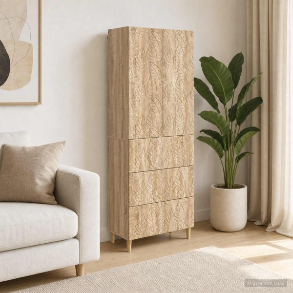 Комплект шкафове 2 бр. 66 x 34,5 x 90 см Инженерна дървесина