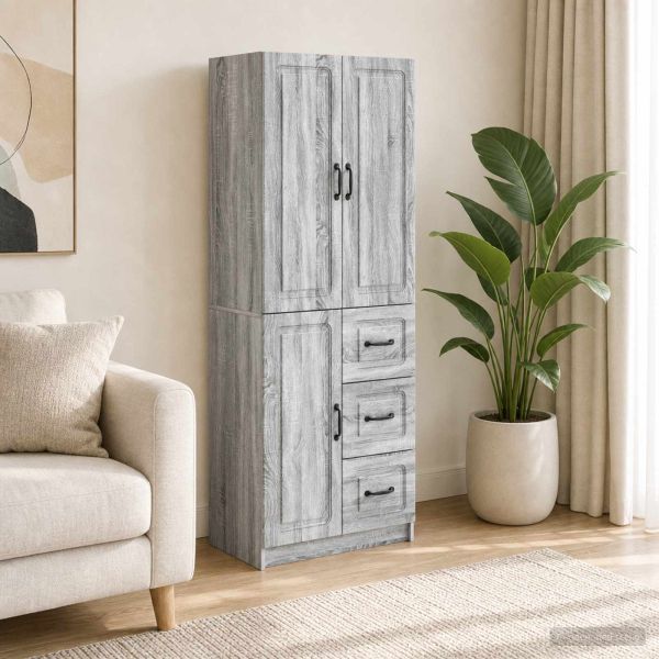 Комплект шкафове 2 pcs Сив Сонома Инженерна дървесина