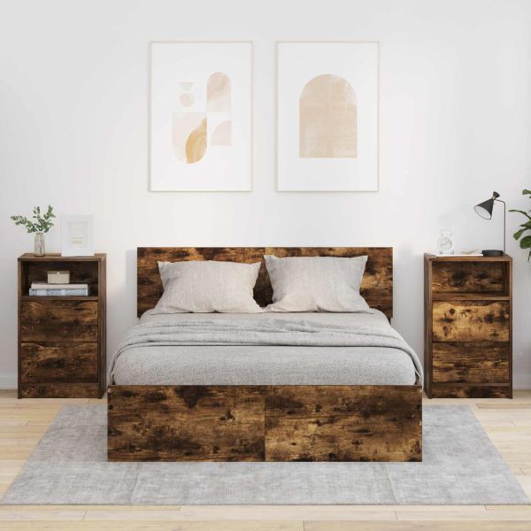 Нощни маси 2 pcs Димян дъб 40 x 30 x 467 см Инженерно дърво