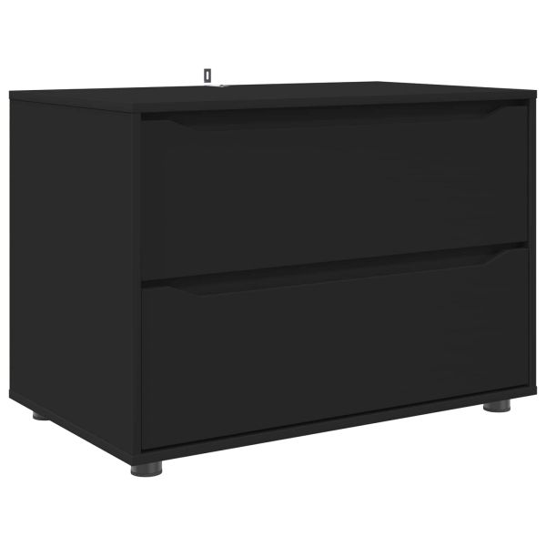 Шкаф за съхранение Черно 80 x 48 x 57 см Инженерно дърво