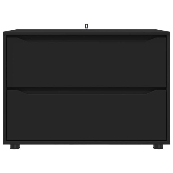 Шкаф за съхранение Черно 80 x 48 x 57 см Инженерно дърво