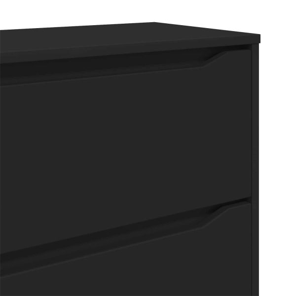 Шкаф за съхранение Черно 80 x 48 x 57 см Инженерно дърво