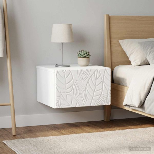 Спален шкаф с монтаж на стена 2 pcs Бяло 49 x 34,5 x 20 см