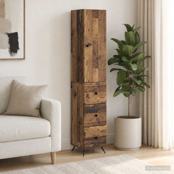 Комплект шкафове 2 pcs Старо дърво 34,5 x 34,5 x 90 см
