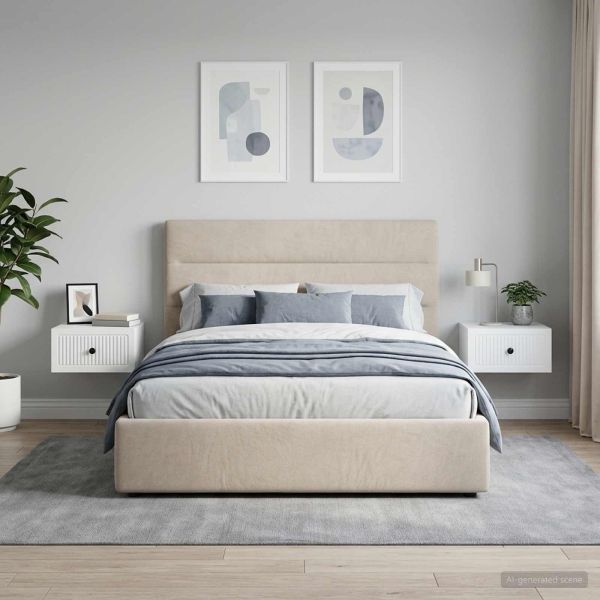 Спален шкаф с монтаж на стена 2 pcs Бяло 33 x 34,5 x 20 см