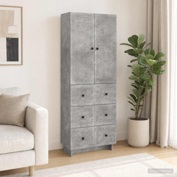 Комплект шкафове 2 pcs Бетонно сиво 66 x 34,5 x 90 см
