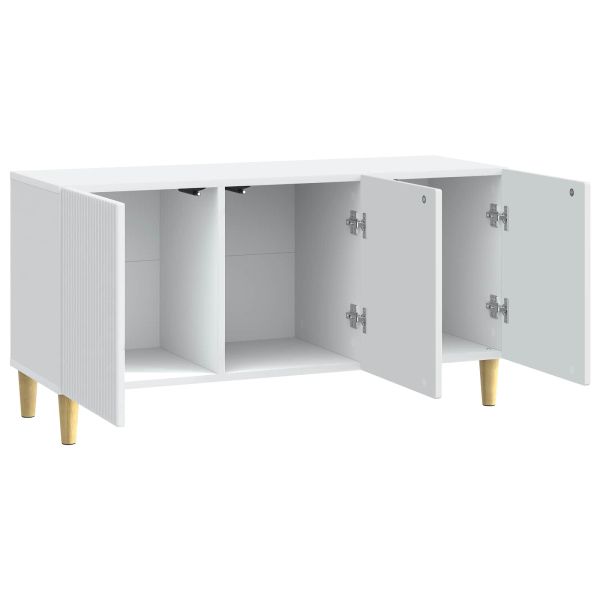 ТВ шкаф Бяло 99 x 34,5 x 50 см Инженерна дървесина