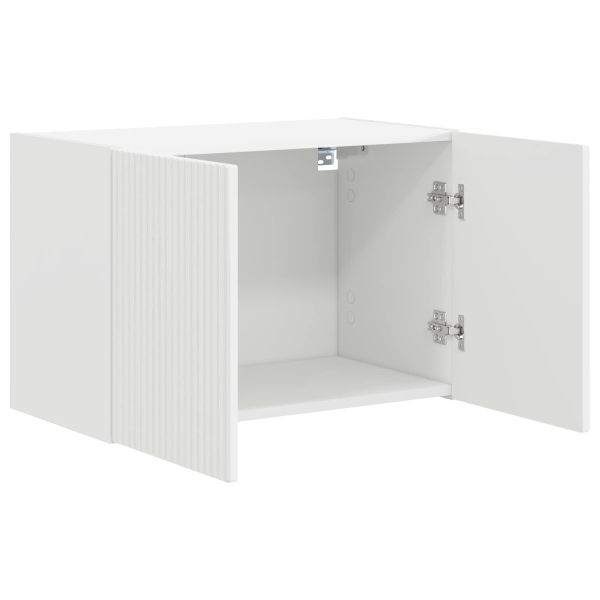 TV стенен шкаф Бяло 59,5 x 31 x 40 см Инженерно дърво