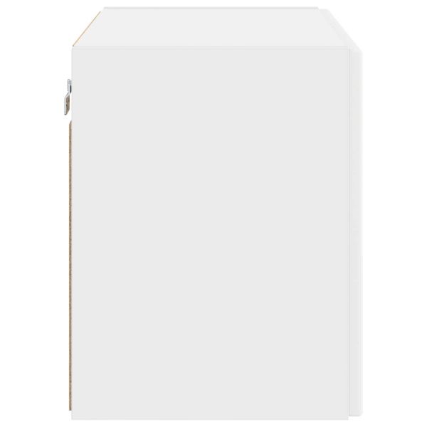 TV стенен шкаф Бяло 59,5 x 31 x 40 см Инженерно дърво