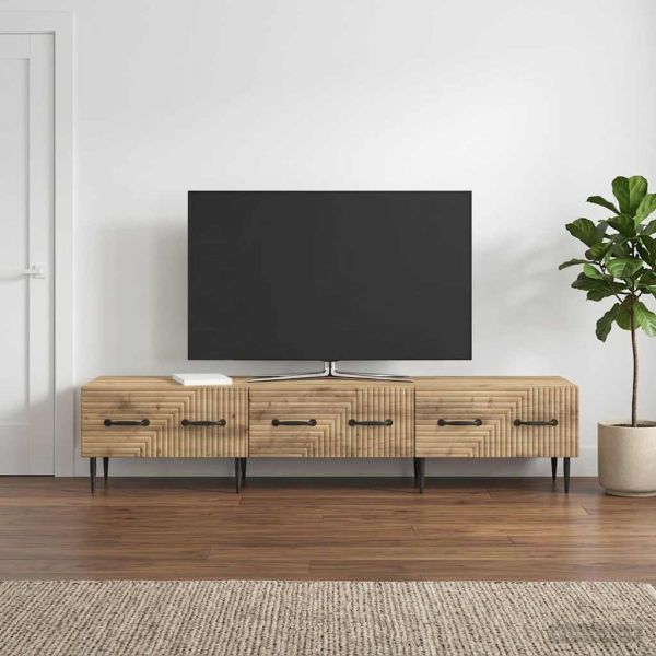 ТВ шкаф 147 x 34,5 x 30 см Дъб артизан Инженерна дървесина