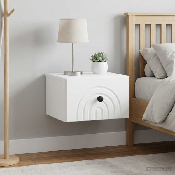 Спален шкаф с монтаж на стена 2 pcs Бяло 33 x 34,5 x 20 см