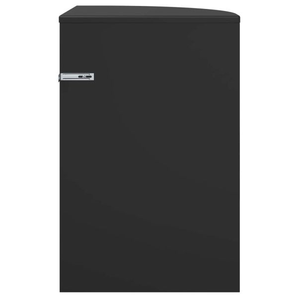 Крайна масичка Черно 39,7 x 39,7 x 60 см Инженерно дърво
