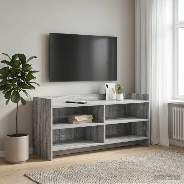 ТВ шкаф 100 x 33 x 47 см Сив Сонома Инженерна дървесина