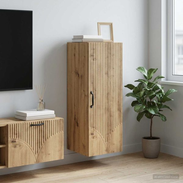 Стенно шкафче 33 x 34,5 x 90 см Инженерна дървесина Дъб артизан