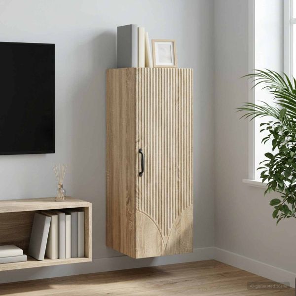 Стенно шкафче Дъб сонома 33 x 34,5 x 90 см Инженерна дървесина