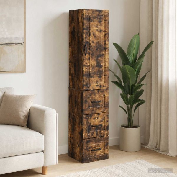 Комплект шкафове 2 pcs Опушен дъб 33 x 34,5 x 87 см