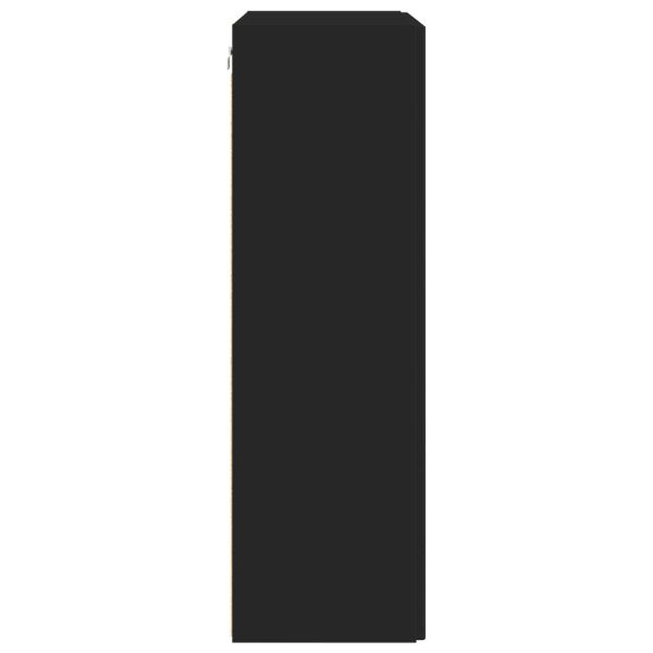 TV стенен шкаф Черно 59,5 x 31 x 100 см Инженерно дърво