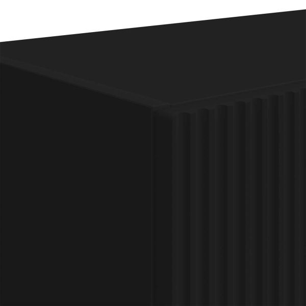 TV стенен шкаф Черно 59,5 x 31 x 100 см Инженерно дърво