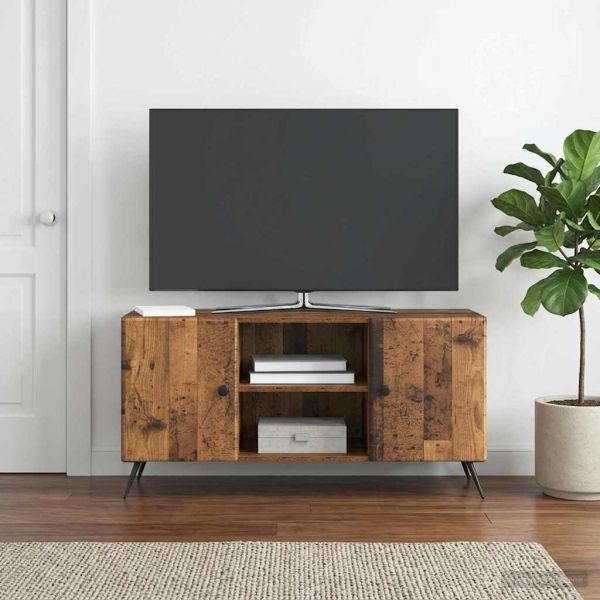 ТВ шкаф Старо дърво 102 x 34,5 x 50 см Инженерна дървесина