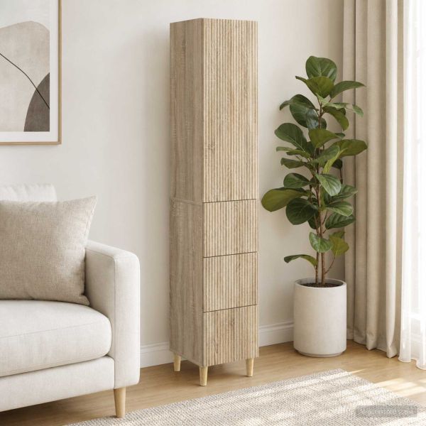 Комплект шкафове 2 pcs 33 x 34,5 x 90 см Инженерна дървесина