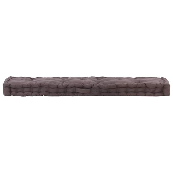Палетна възглавница за под, памук, 120x40x7 см, антрацит