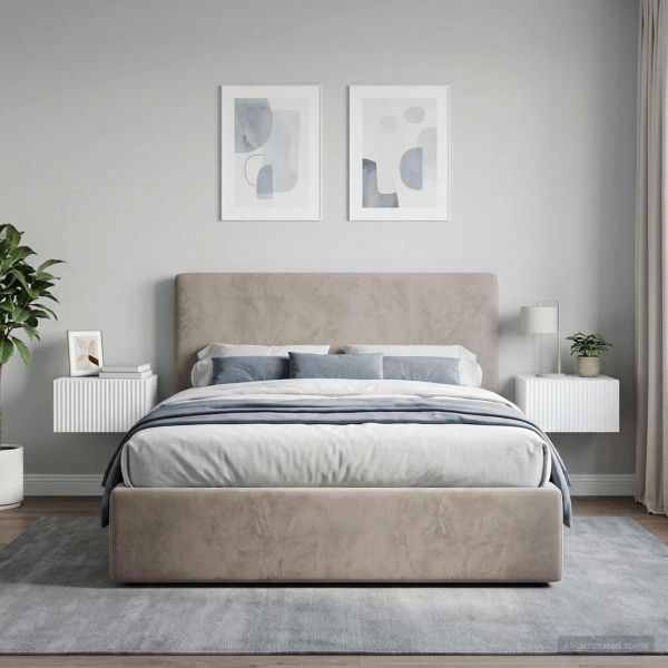 Спален шкаф с монтаж на стена 2 pcs Бяло 33 x 34,5 x 20 см