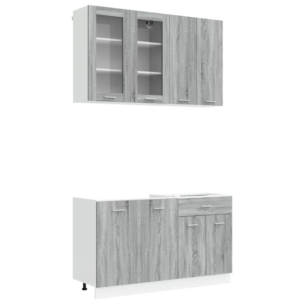 Кухненски единица LYON 4 pcs Сив Сонома Инженерна дървесина