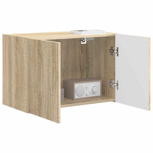 TV стенен шкаф Сонома дъб 59,5 x 31 x 40 см Инженерно дърво