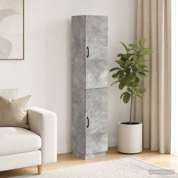 Комплект шкафове 2 pcs Бетонно сиво Инженерна дървесина