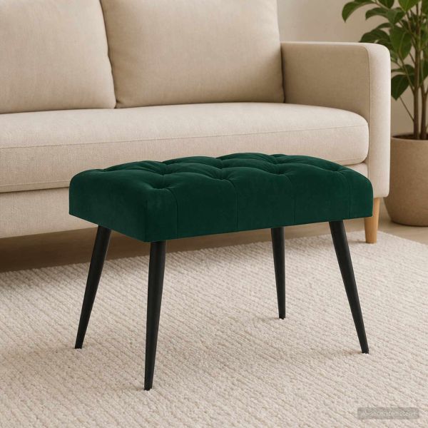 Пейка с копчета Тъмнозелено 60 x 40 x 45 см Кадифе