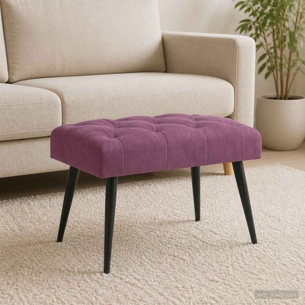 Пейка с копчета Лилаво 60 x 40 x 45 см Кадифе