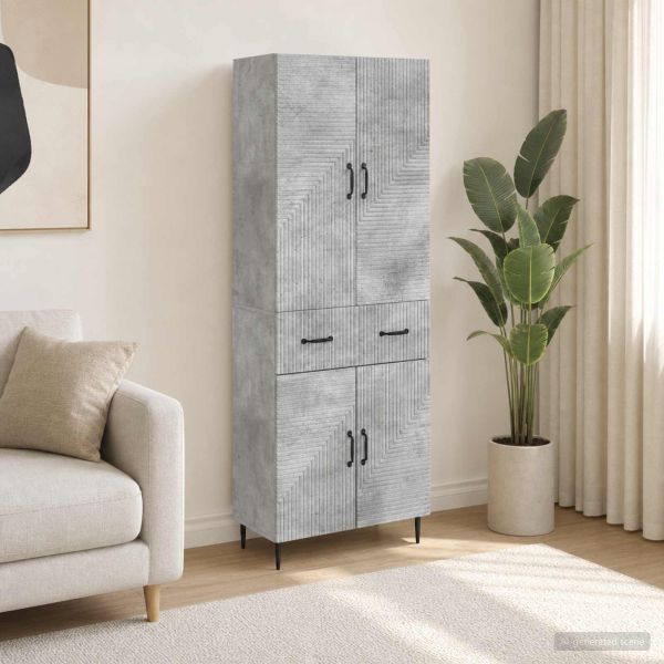 Комплект шкафове 2 pcs Бетонно сиво 66 x 34,5 x 89,5 см