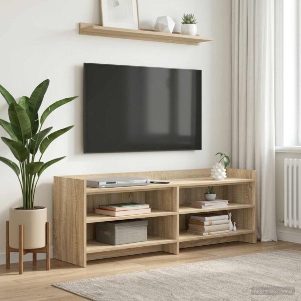 ТВ шкаф 135 x 33 x 47 см Дъб сонома Инженерна дървесина
