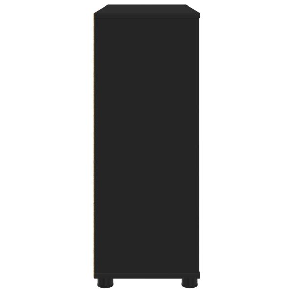 Шкаф за съхранение Черно 80 x 31 x 81 см Инженерно дърво
